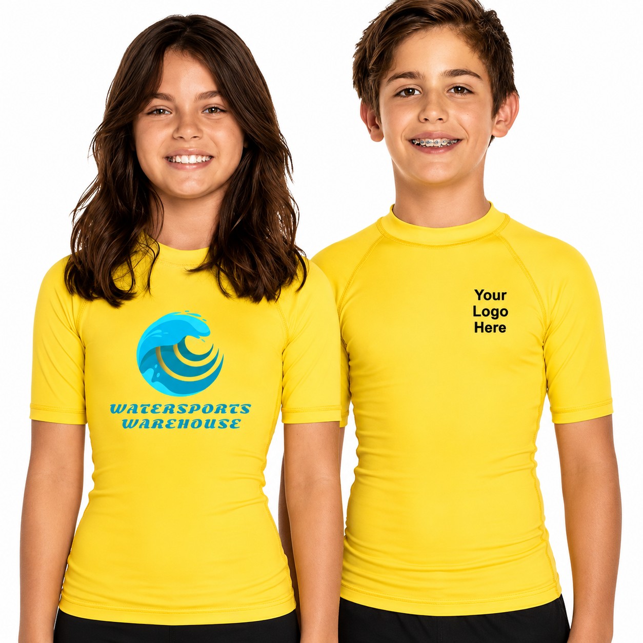 Youth short sleeve rash guards design