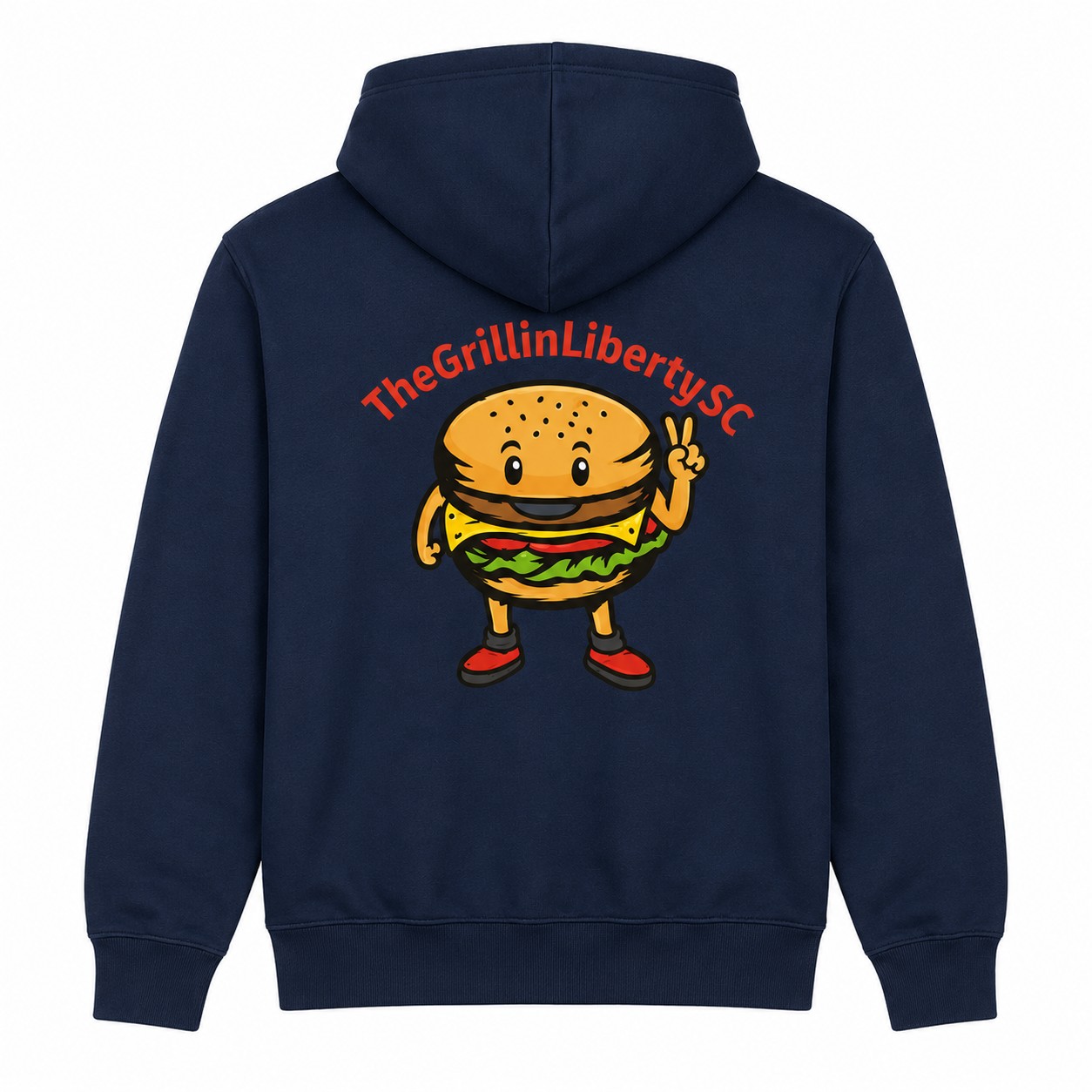 back view adult hooded shirt
